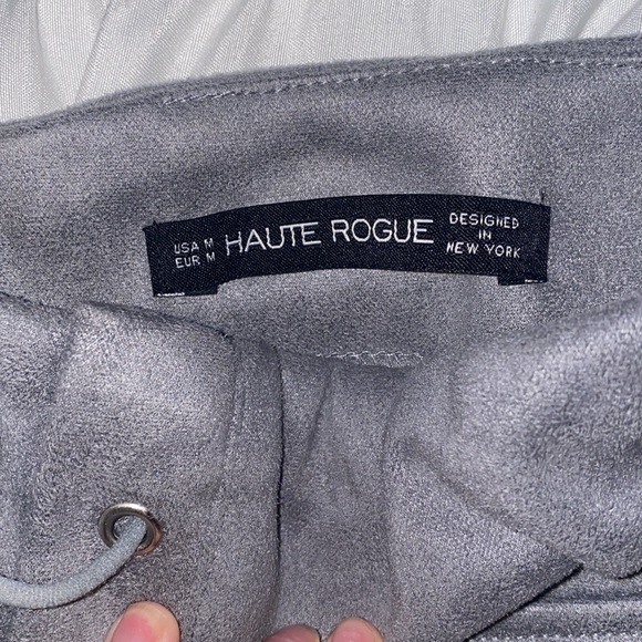 GRAY CRUSHED VELVET SKIRT - Picture 3 of 4